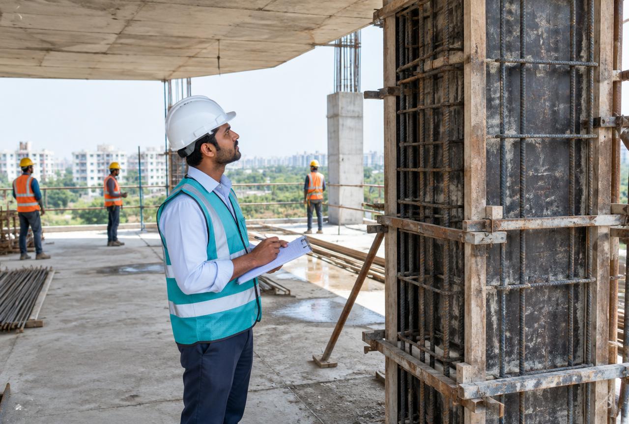 Illustrative construction supervision and formwork inspection